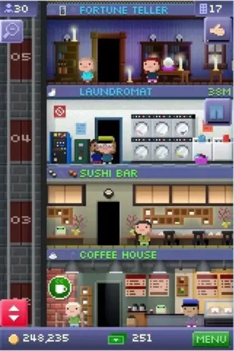 Скриншоты из Tiny Tower: 8 Bit Retro Tycoon на Андроид 2