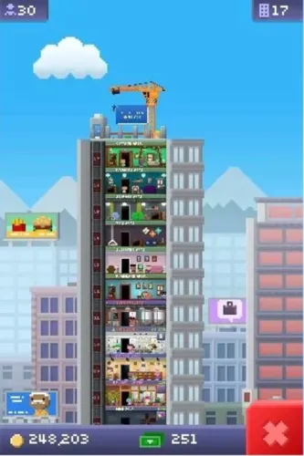 Скриншоты из Tiny Tower: 8 Bit Retro Tycoon на Андроид 1